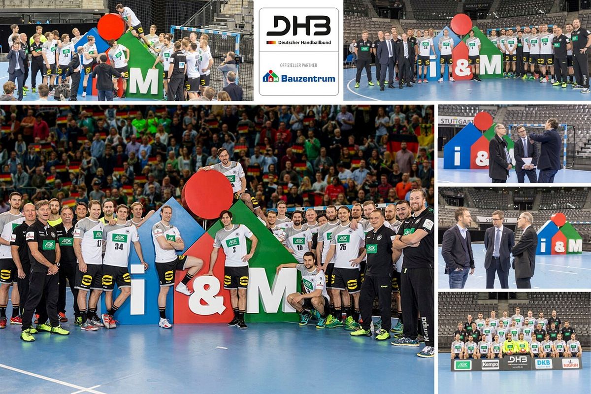Fotoshooting mit der deutschen Handball Nationalmannschaft
