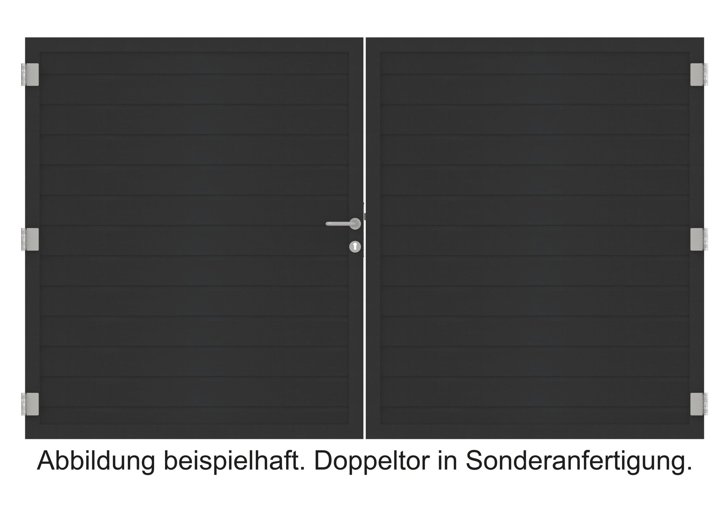 OSMO Alu-Fence Doppeltor auf Maß inkl. Beschlagset