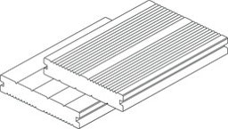 Handmuster OSMO MULTI-DECK Terrassendiele Vollprofil dunkelbraun 25 x 140 mm genutet oder geriffelt Handmuster OSMO MULTI-DECK Terrassendiele Vollprofil dunkelbraun 25 x 140 mm genutet oder geriffeltZubehörbild