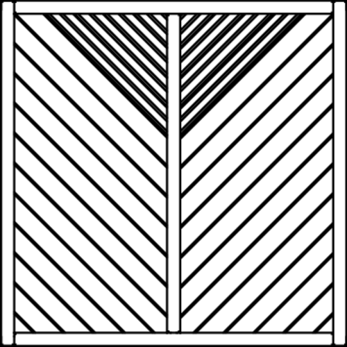 OSMO Sichtblende Skagen - mit Sprossen 178x178 cm - Kiefer KDI grün