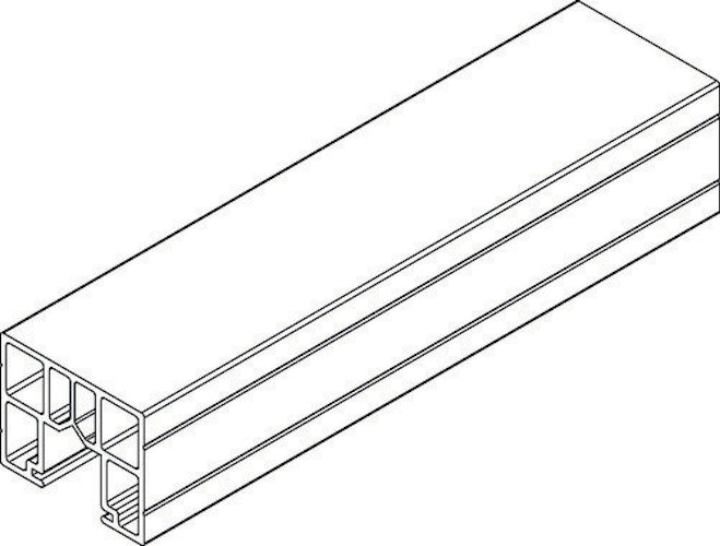OSMO Schallschutz Alu-Fence Forsdal Abschlussprofil  1900 x 50 x 40 mm