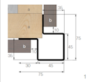 Vorschaubild OSMO Fassade Eckprofil 1  - 75 x 75 x 3000 mm