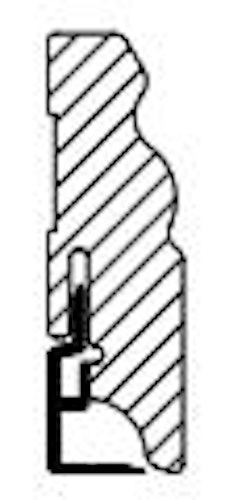 Steckfußleiste Massivholz Astrein profiliert