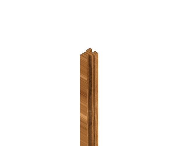 OSMO Sichtschutz TRIO Set Anfangs-/Endprofil 1760 x 70 x 25 mm
