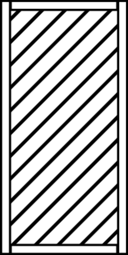 OSMO Sichtblende Skagen - geschlossen 89x178 cm Lärche naturbelassen