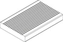 Vorschaubild Handmuster OSMO Terrassendiele Thermo-Fichte 25 x 140 mm geriffelt SenoFix