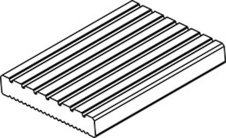 Handmuster OSMO Terrassendiele Douglasie 27 X 143 mm genutet / geriffelt