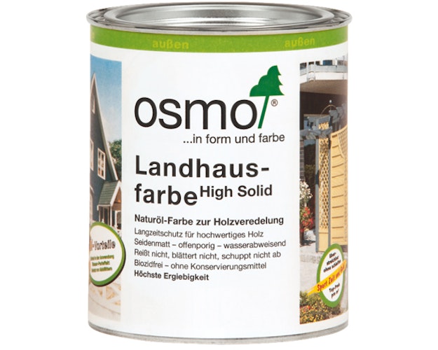 Osmo Landhausfarbe für Außenbereich RAL 7005 Mausgrau 5 Liter