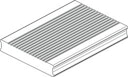 Vorschaubild Handmuster OSMO Terrassendiele Thermo-Kiefer 25 x 140 mm geriffelt SenoFix
