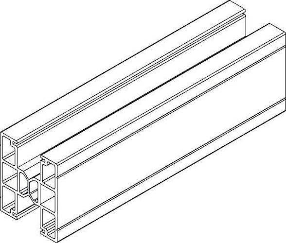 OSMO Schallschutz Alu-Fence Forsdal H-Rahmenprofil 1900 x 50 x 60 mm Anthrazit
