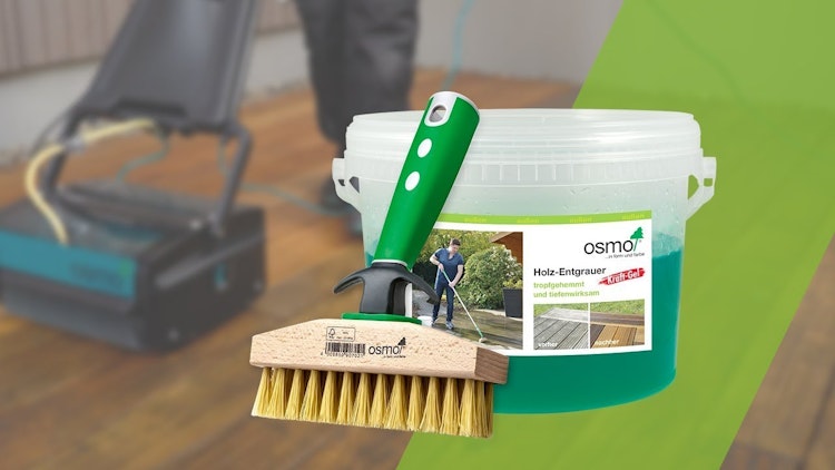 OSMO Terrasse - Holz Entgrauer Kraft Gel + Reinigungsbürste (Bürste nur bei 2,5 Liter Gebinde inklusive) 6609 OSMO Terrasse - Holz Entgrauer Kraft Gel + Reinigungsbürste (Bürste nur bei 2,5 Liter Gebinde inklusive) 6609